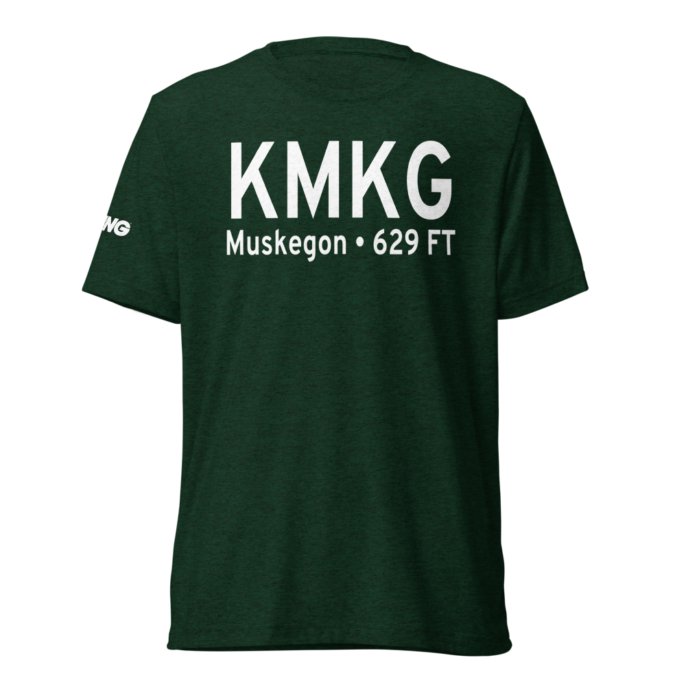 Muskegon County Airport (KMKG) ICAO Tri-blend T-Shirt 
