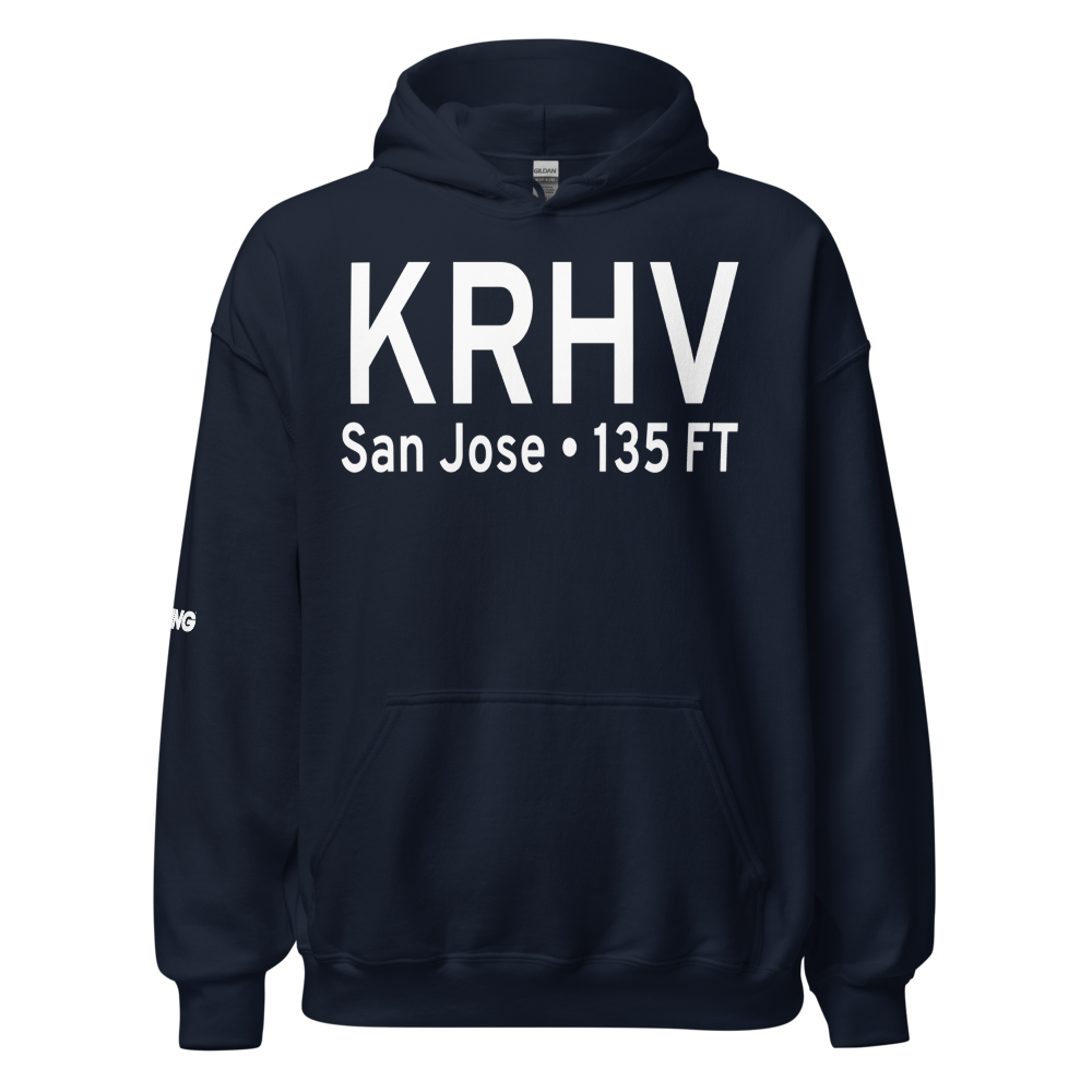 Reid-Hillview Airport of Santa Clara County (KRHV) ICAO Hoodie Sweatshirt 