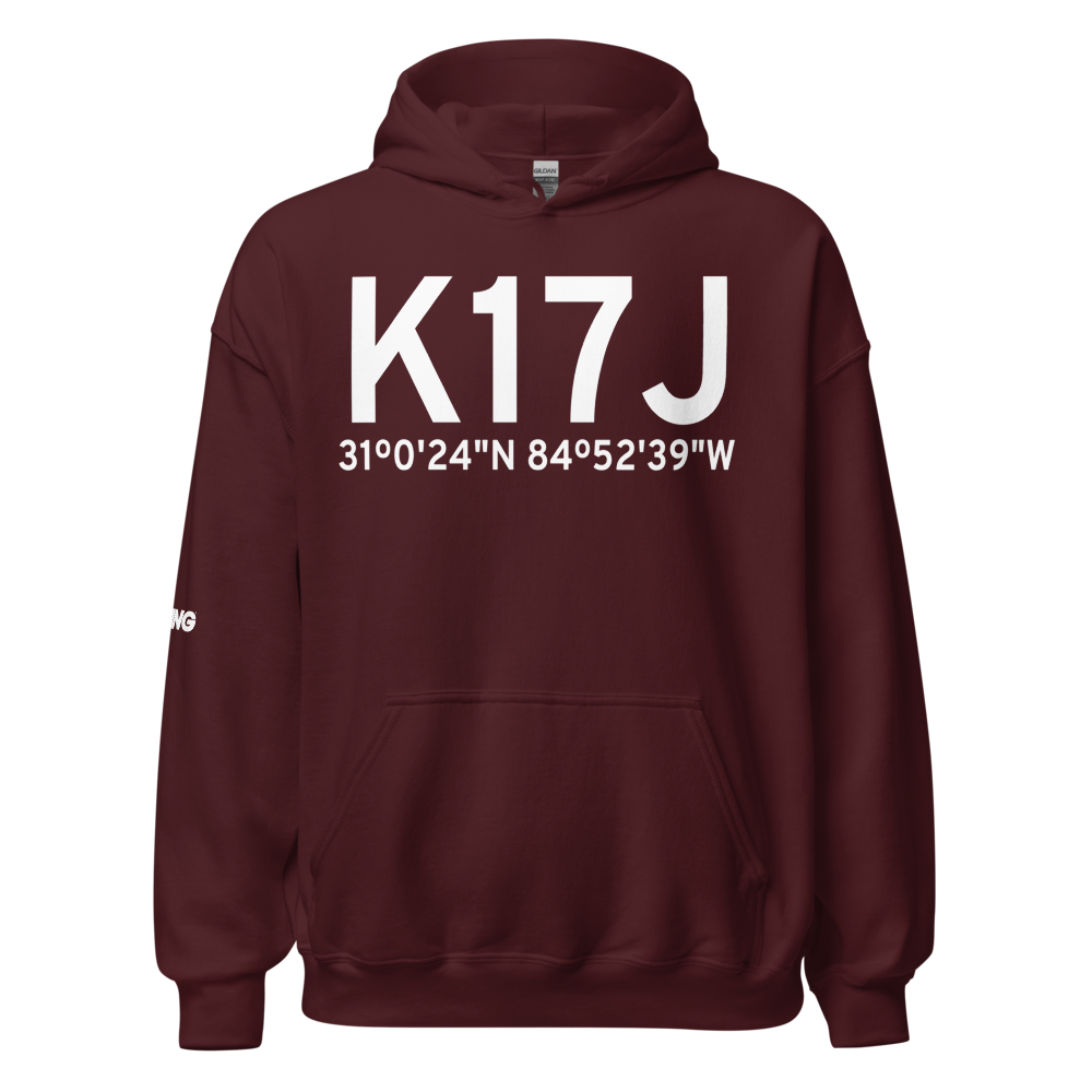 Donalsonville Municipal Airport (K17J) ICAO Hoodie Sweatshirt 