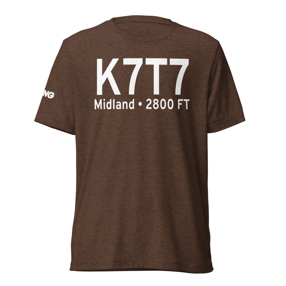 Skywest Inc Airport (K7T7) ICAO Tri-blend T-Shirt 