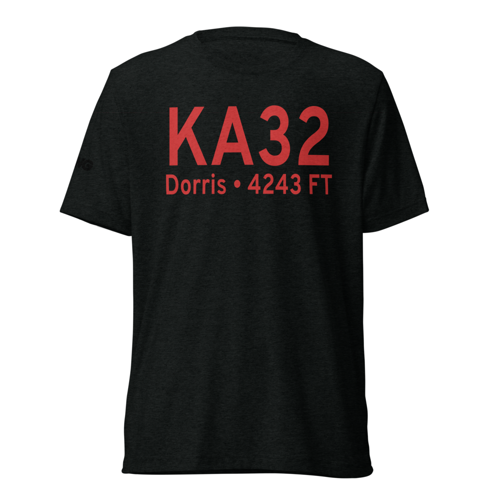 Butte Valley Airport (KA32) ICAO Tri-blend T-Shirt 