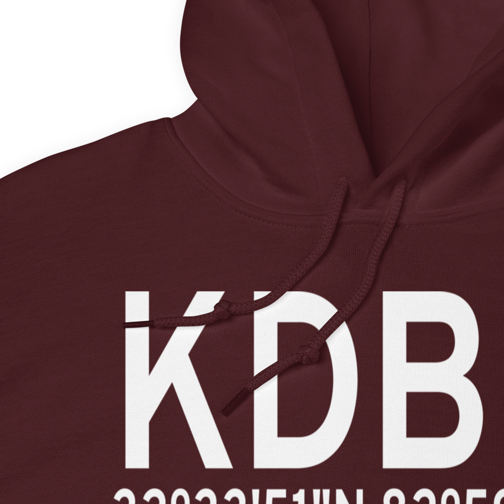 W H 'Bud' Barron Airport (KDBN) ICAO Hoodie Sweatshirt 