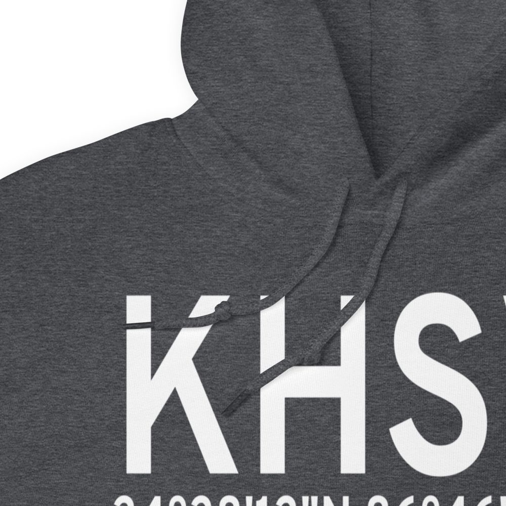 Huntsville International Carl T Jones Field (KHSV) ICAO Hoodie Sweatshirt 