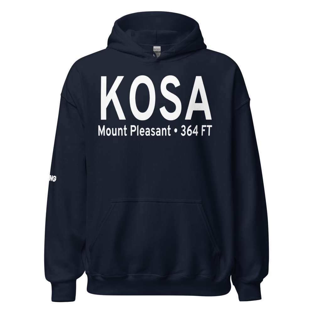 Mount Pleasant Regional Airport (KOSA) ICAO Hoodie Sweatshirt 