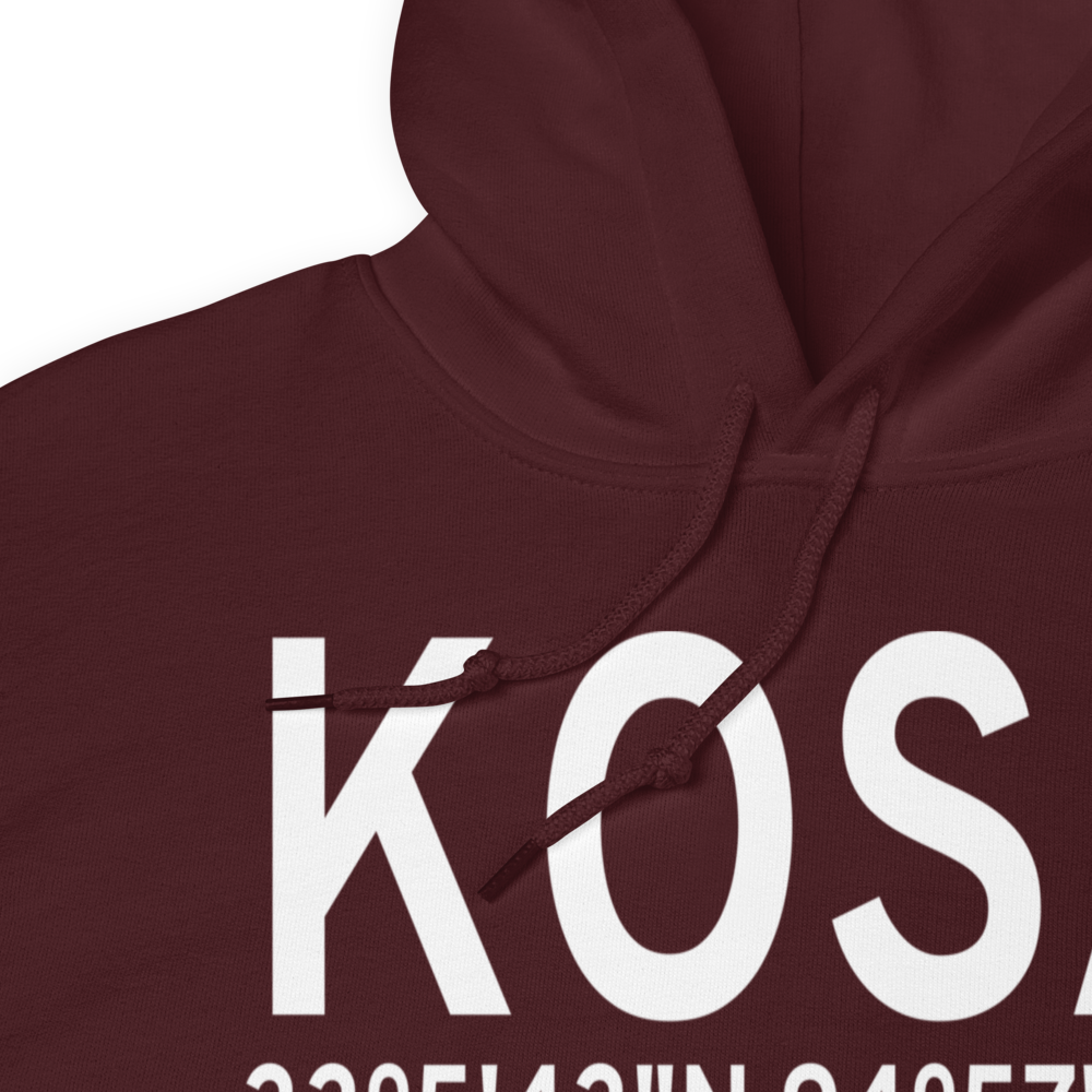 Mount Pleasant Regional Airport (KOSA) ICAO Hoodie Sweatshirt 