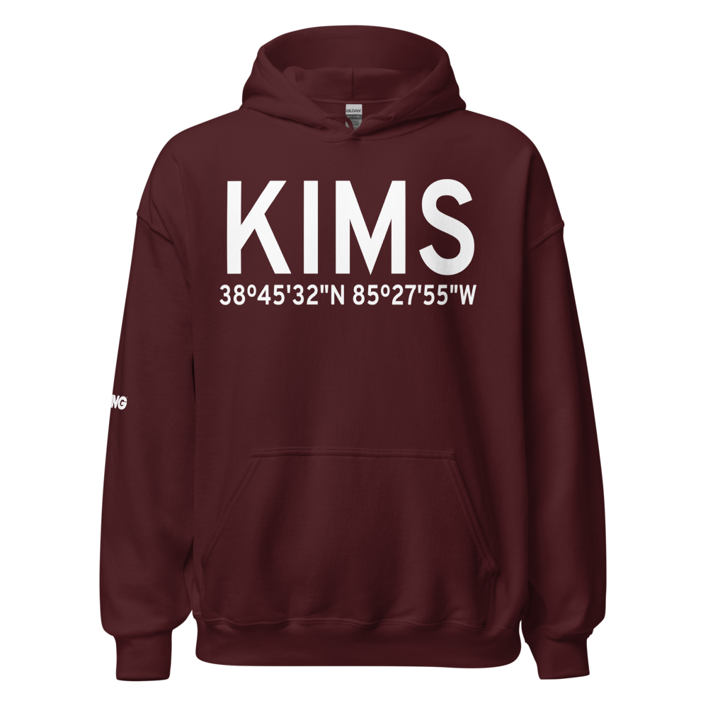 Madison Municipal Airport (KIMS) ICAO Hoodie Sweatshirt 