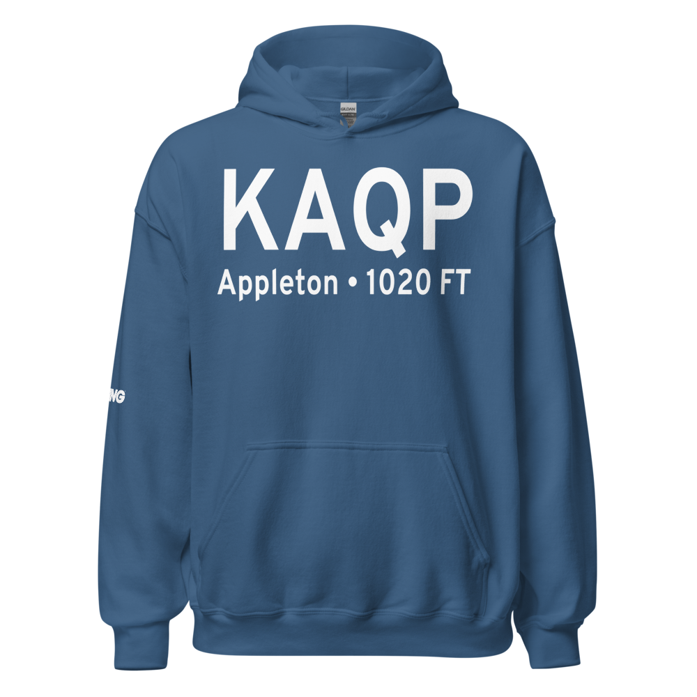Appleton Municipal Airport (KAQP) ICAO Hoodie Sweatshirt 
