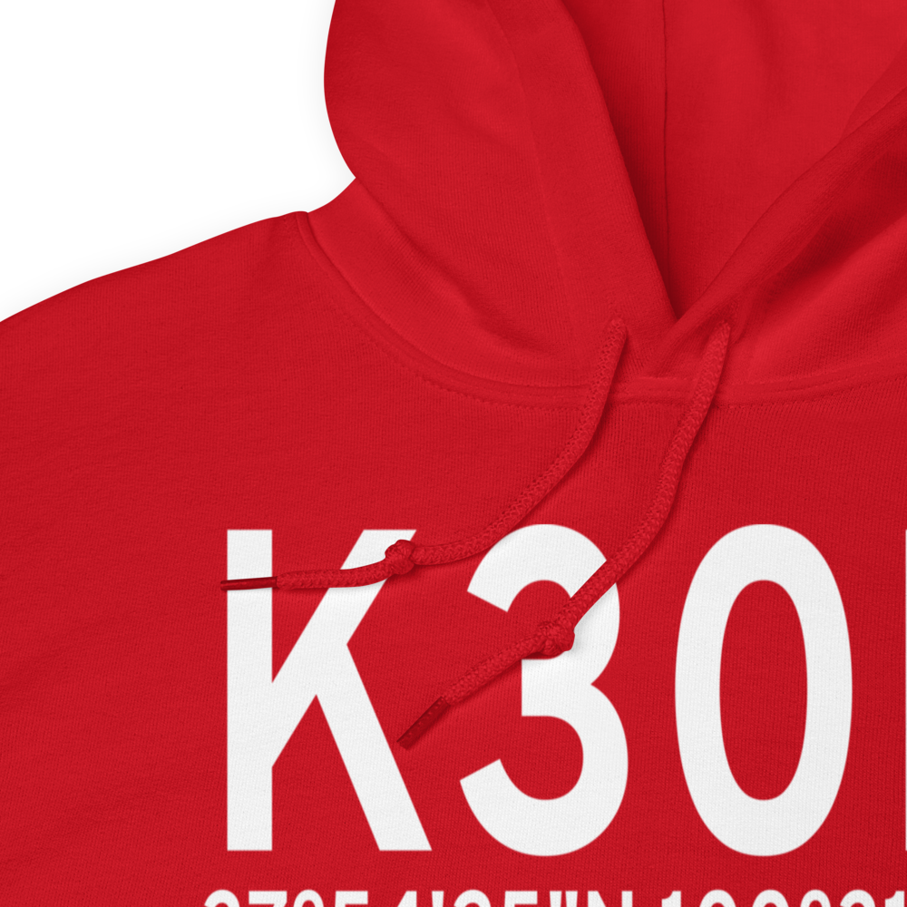 Ingalls Municipal Airport (K30K) ICAO Hoodie Sweatshirt 