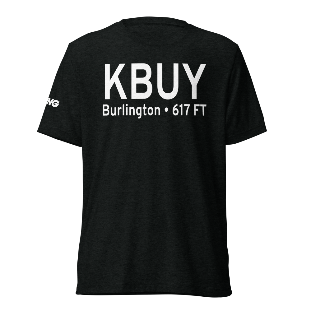 Burlington Alamance Regional Airport (KBUY) ICAO Tri-blend T-Shirt 