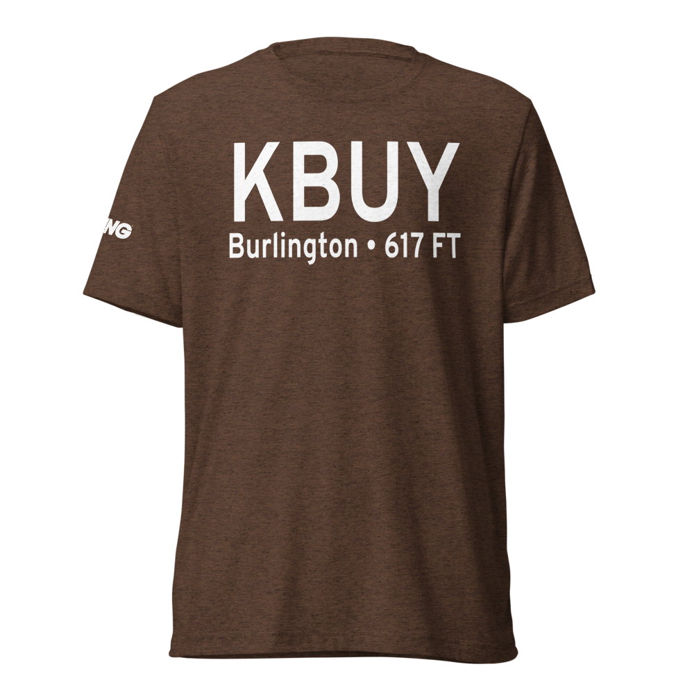 Burlington Alamance Regional Airport (KBUY) ICAO Tri-blend T-Shirt 