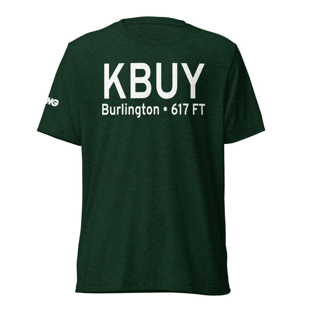 Burlington Alamance Regional Airport (KBUY) ICAO Tri-blend T-Shirt 
