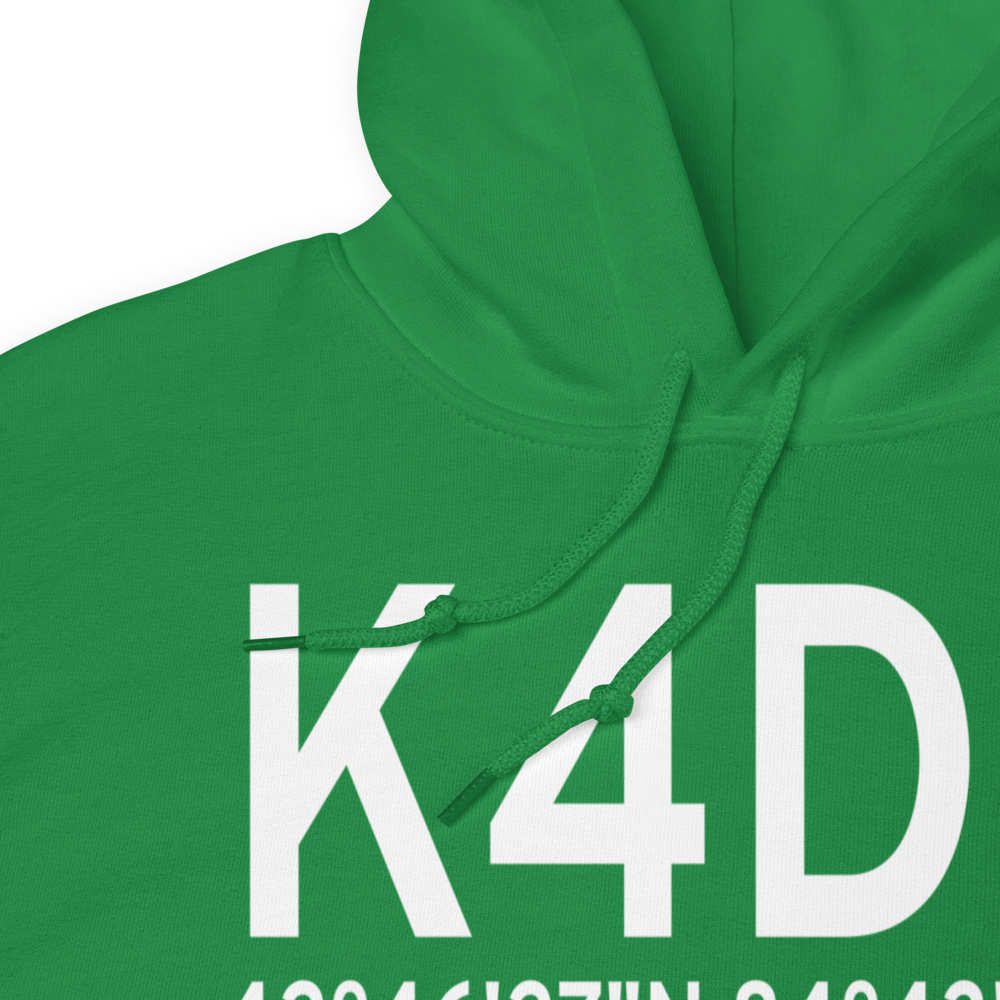 Abrams Municipal Airport (K4D0) ICAO Hoodie Sweatshirt 
