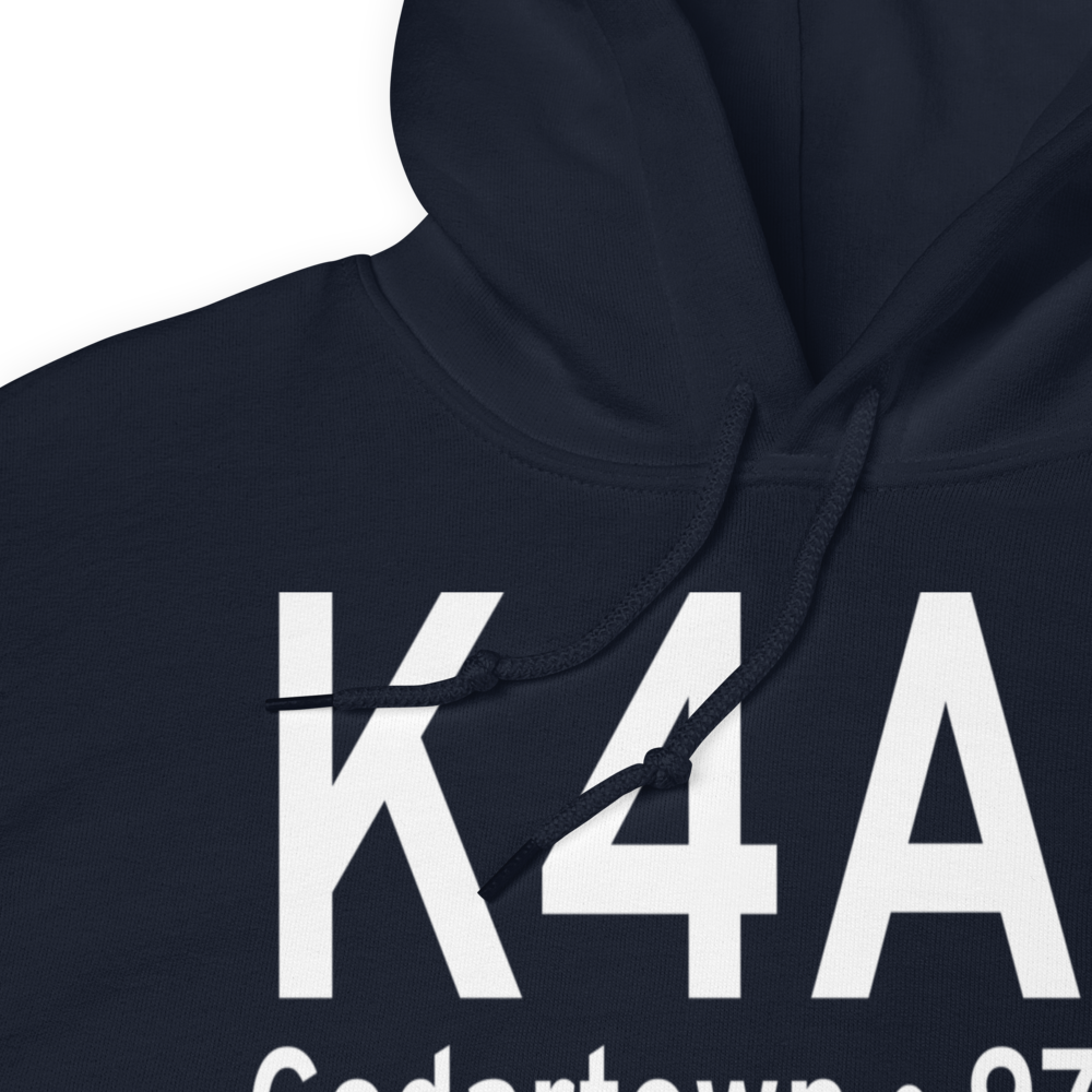 Polk County Airport- Cornelius Moore Field (K4A4) ICAO Hoodie Sweatshirt 