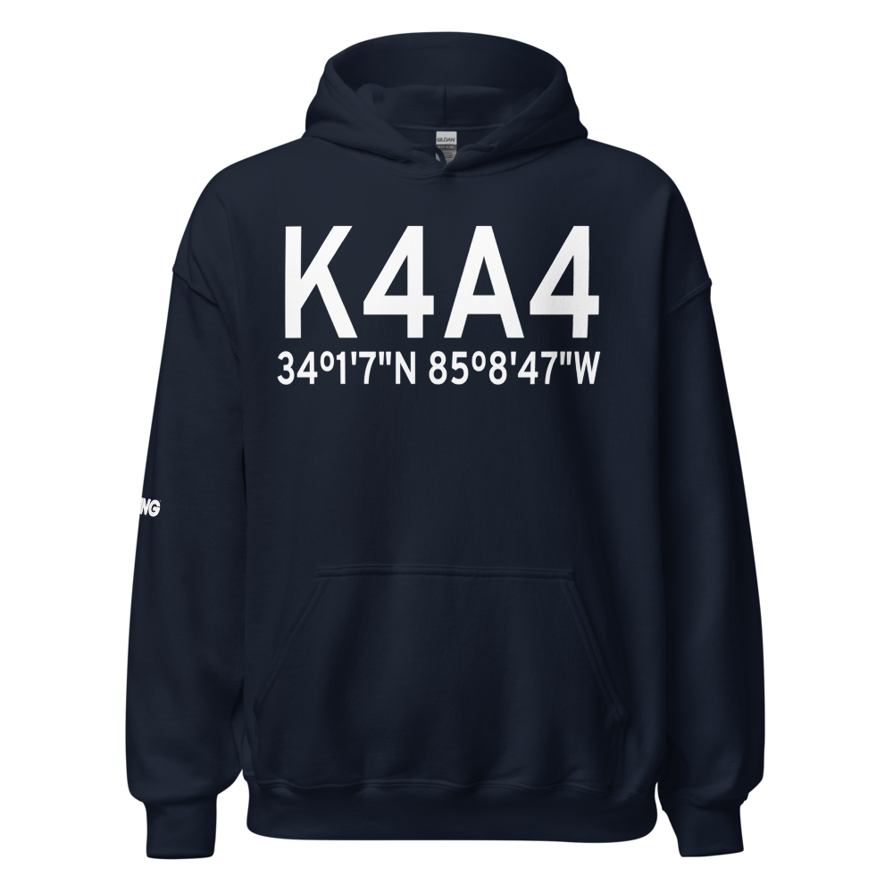 Polk County Airport- Cornelius Moore Field (K4A4) ICAO Hoodie Sweatshirt 