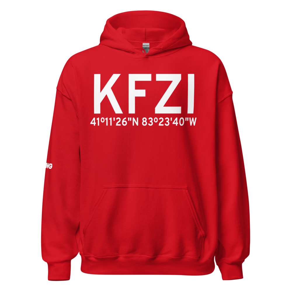 Fostoria Metropolitan Airport (KFZI) ICAO Hoodie Sweatshirt 