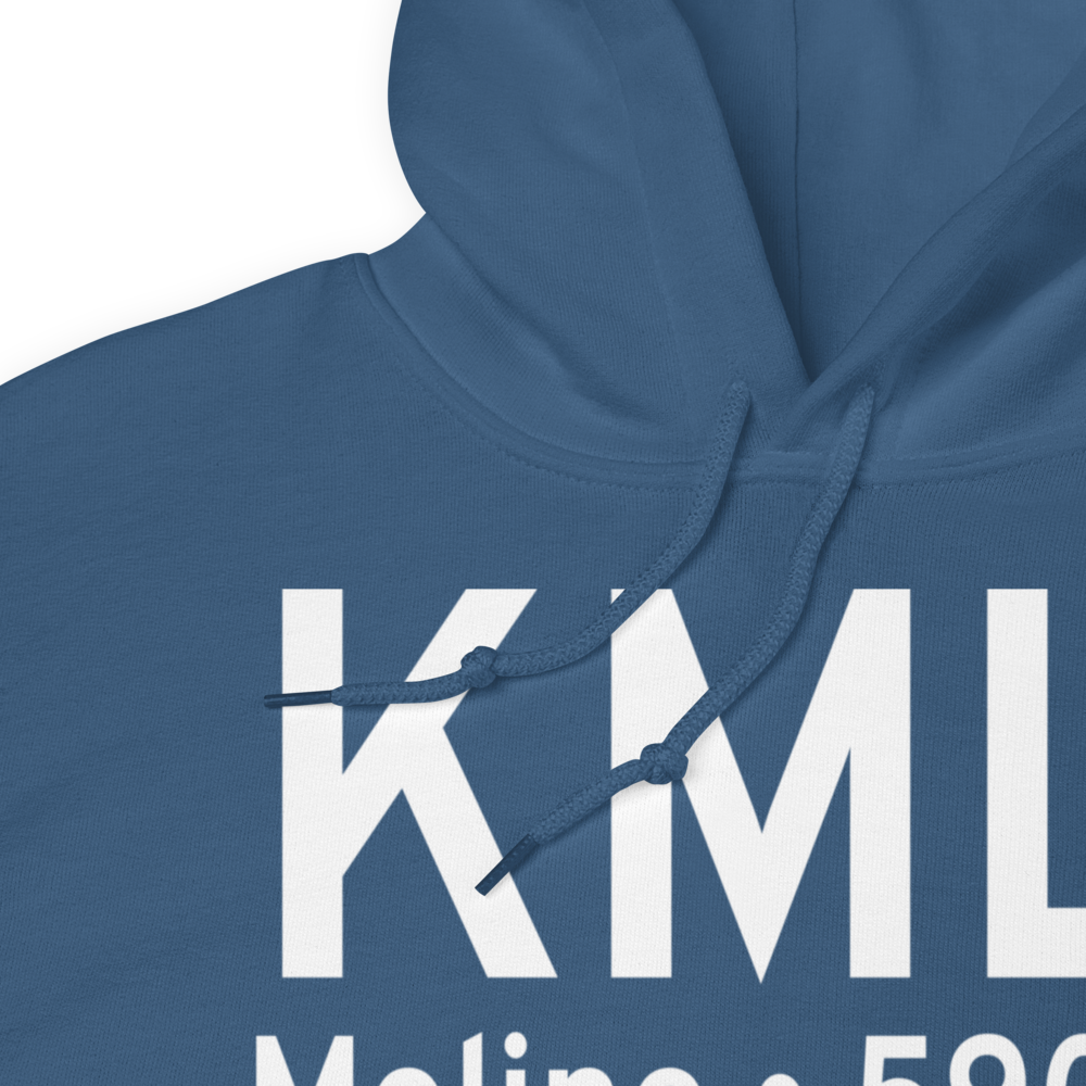 Quad City International Airport (KMLI) ICAO Hoodie Sweatshirt 