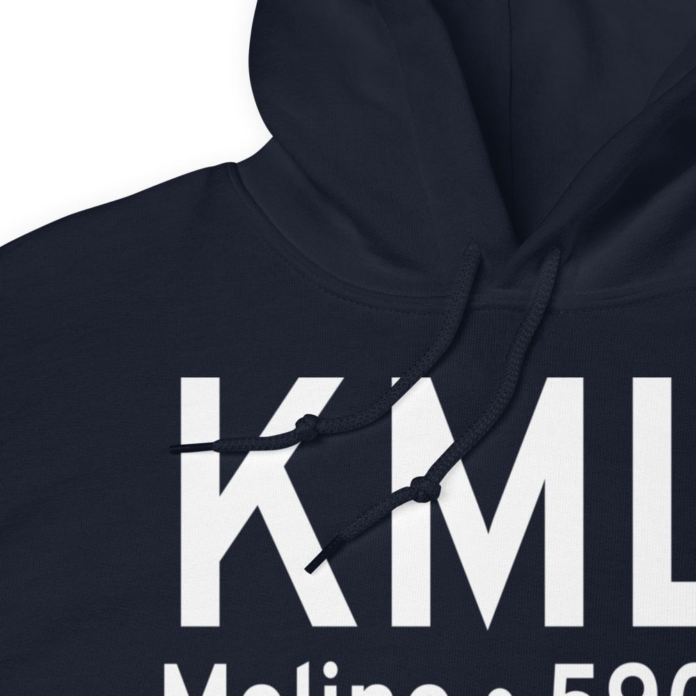 Quad City International Airport (KMLI) ICAO Hoodie Sweatshirt 