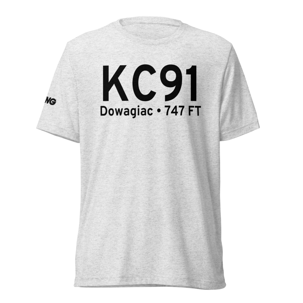 Dowagiac Municipal Airport (KC91) ICAO Tri-blend T-Shirt 