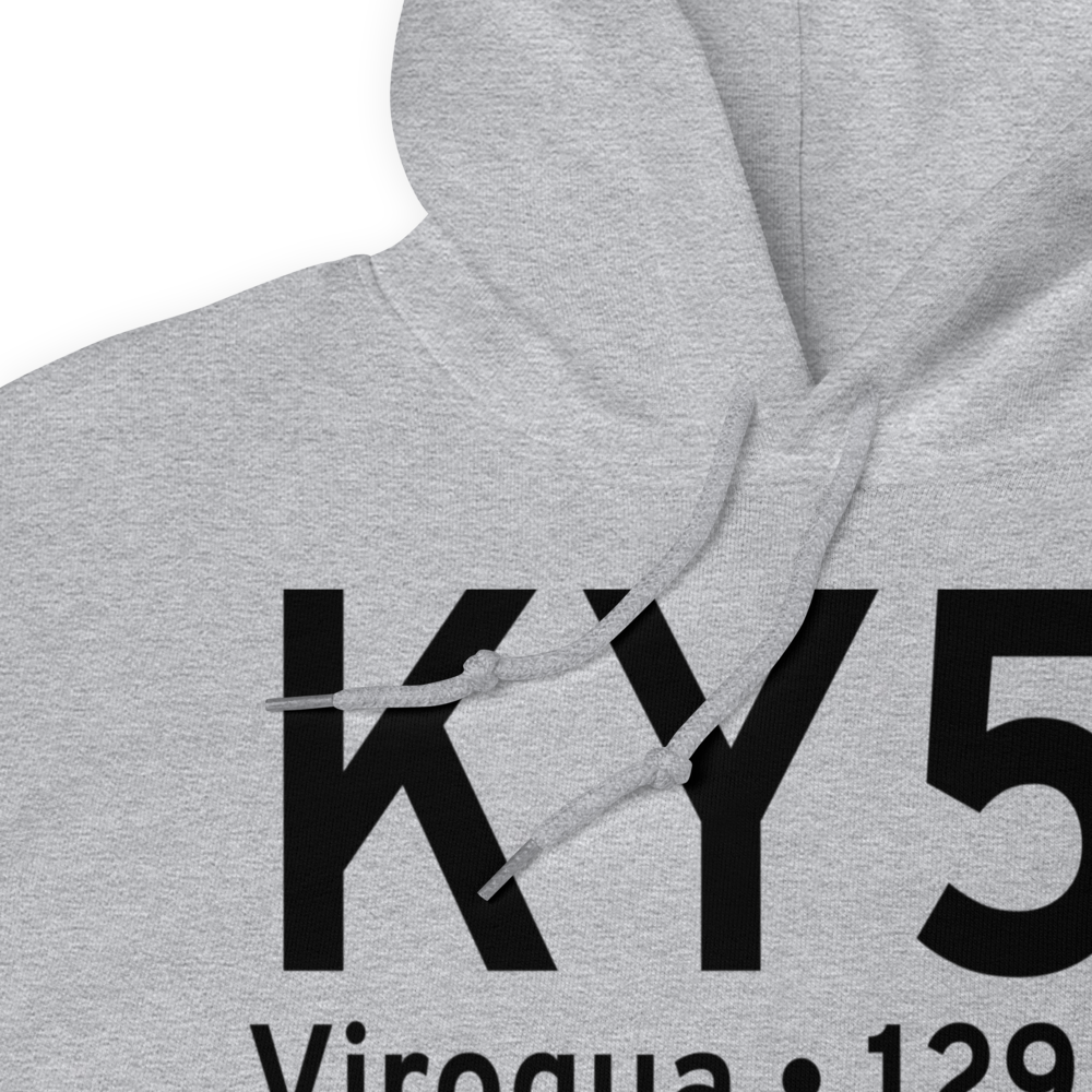 Viroqua Municipal Airport (KY51) ICAO Hoodie Sweatshirt 