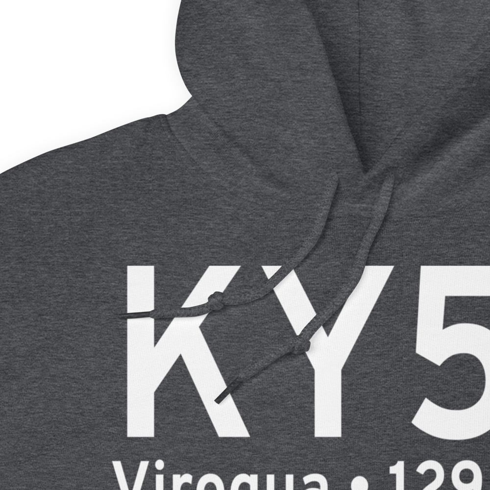Viroqua Municipal Airport (KY51) ICAO Hoodie Sweatshirt 