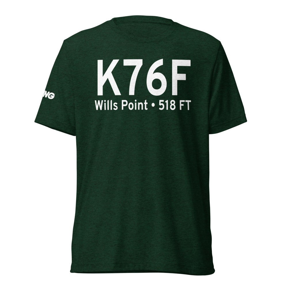 Van Zandt County Regional Airport (K76F) ICAO Tri-blend T-Shirt 