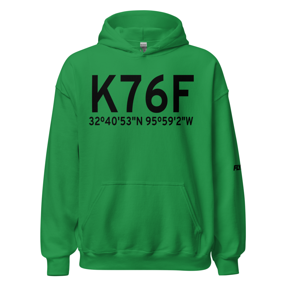 Van Zandt County Regional Airport (K76F) ICAO Hoodie Sweatshirt 