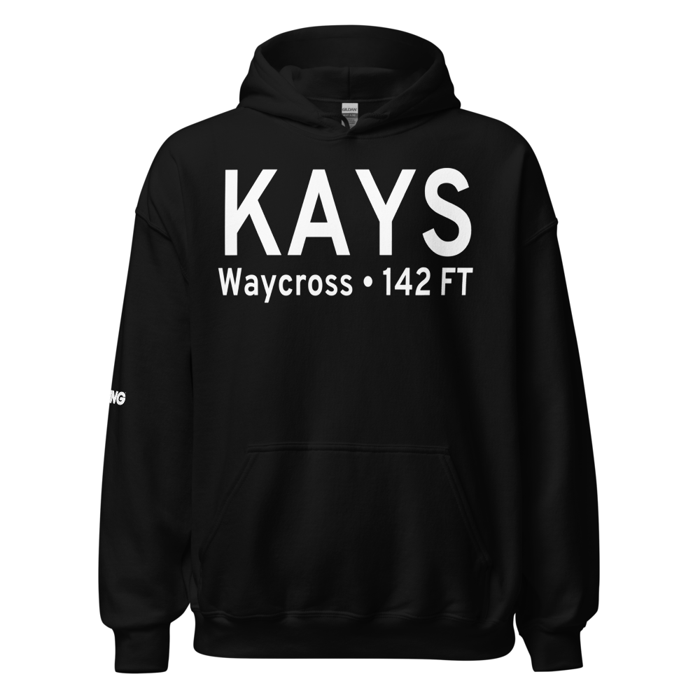 Waycross Ware County Airport (KAYS) ICAO Hoodie Sweatshirt 