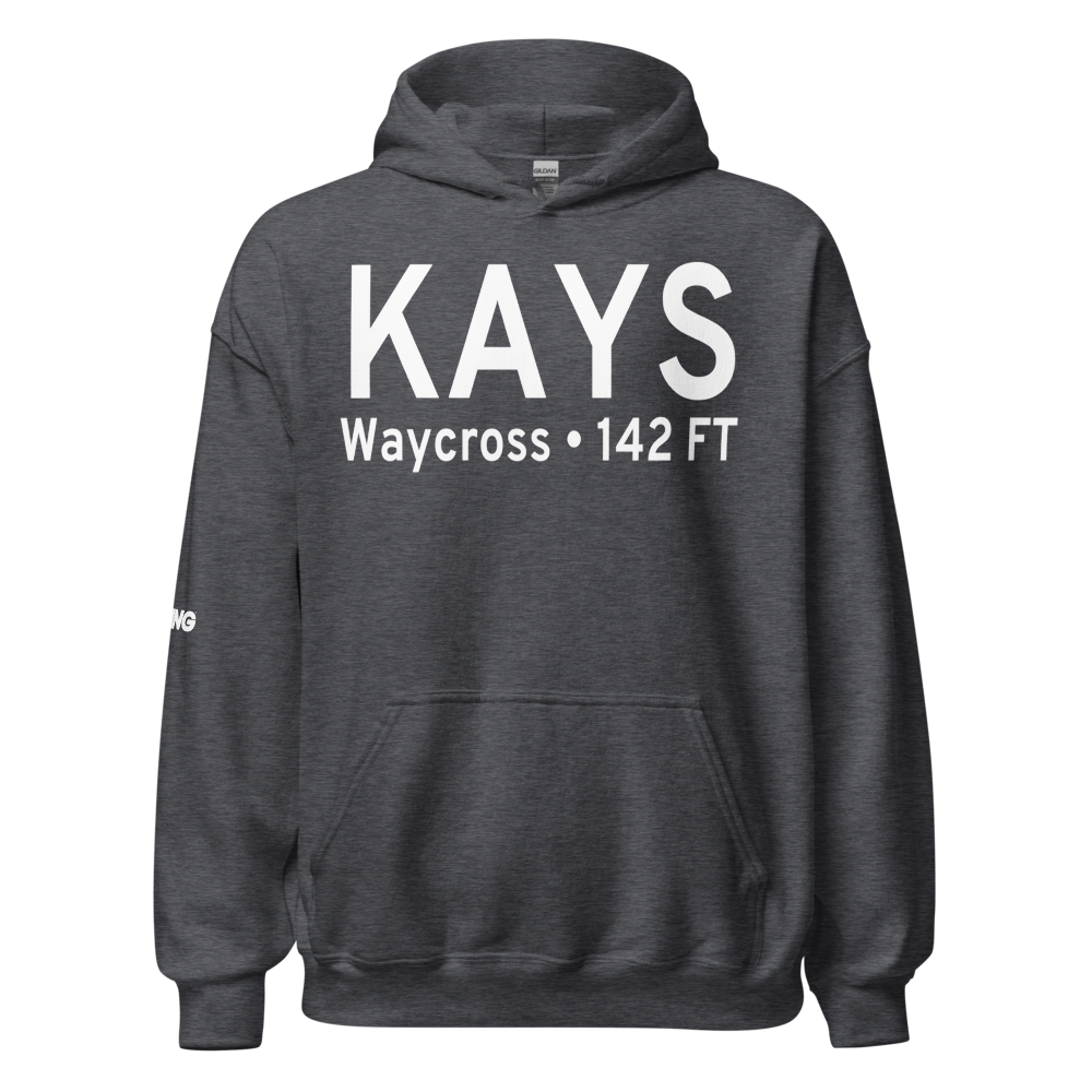 Waycross Ware County Airport (KAYS) ICAO Hoodie Sweatshirt 