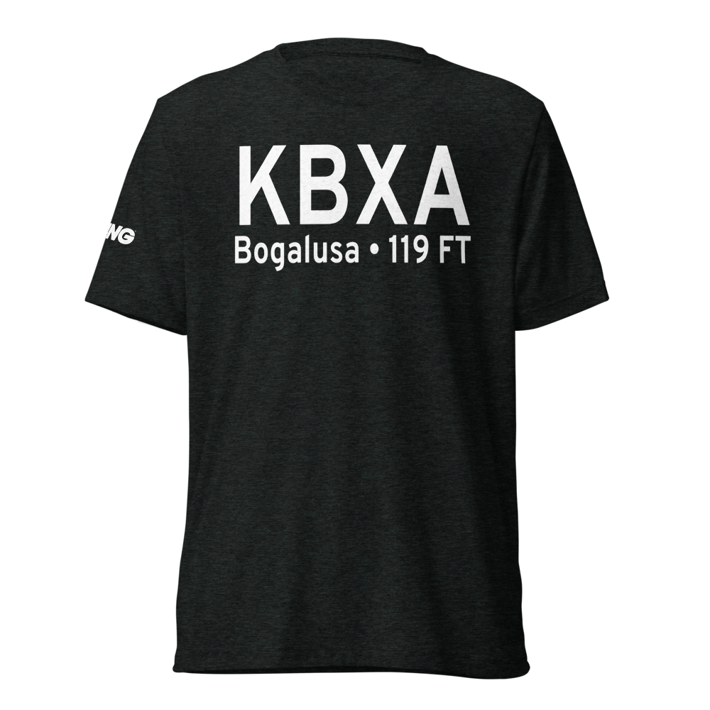 George R Carr Memorial Air Field (KBXA) ICAO Tri-blend T-Shirt 