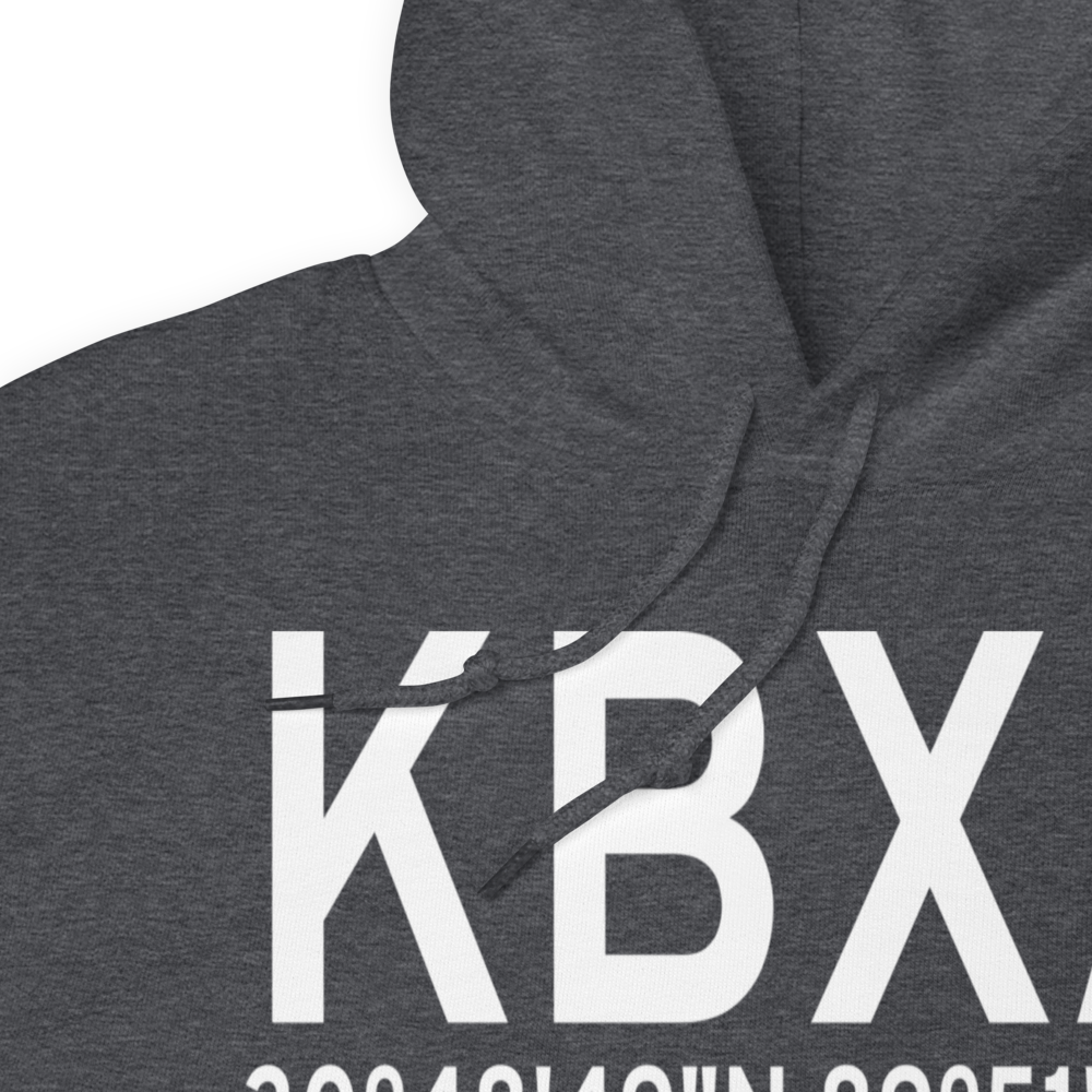 George R Carr Memorial Air Field (KBXA) ICAO Hoodie Sweatshirt 