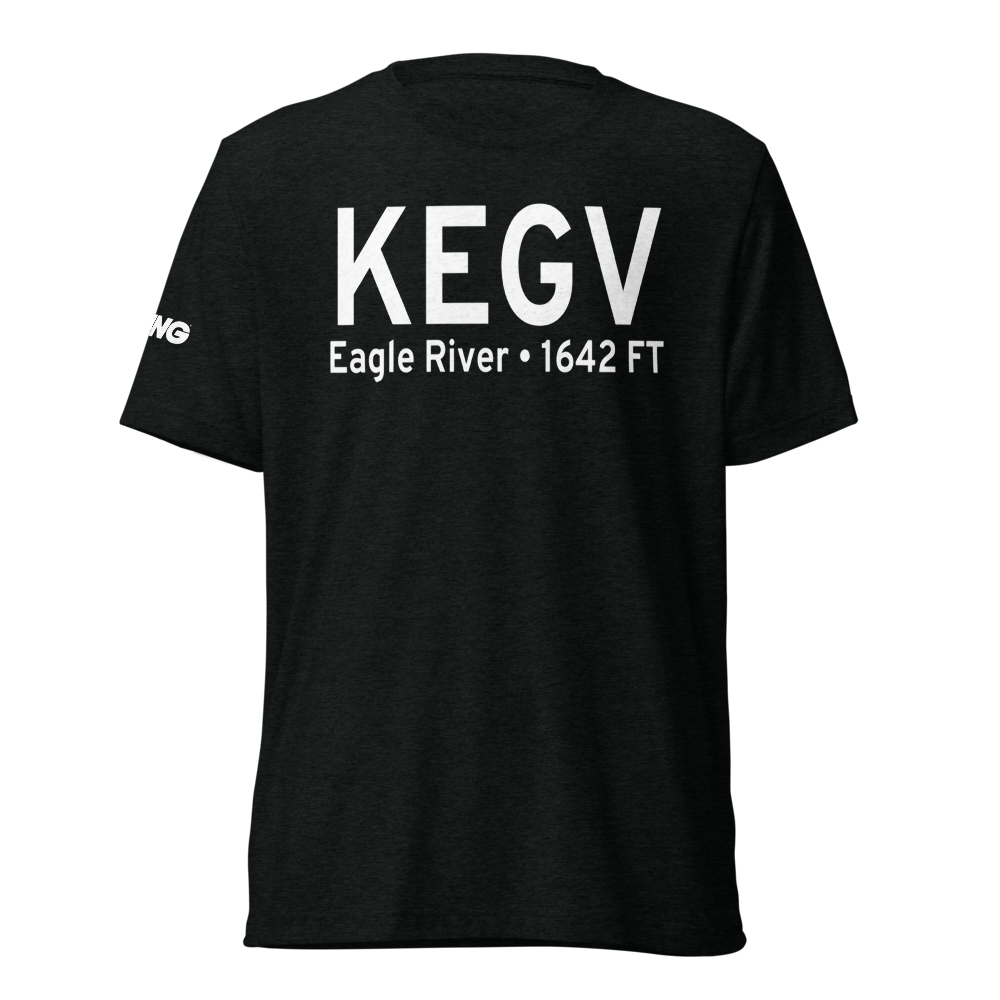 Eagle River Union Airport (KEGV) ICAO Tri-blend T-Shirt 