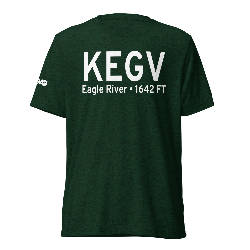 Eagle River Union Airport (KEGV) ICAO Tri-blend T-Shirt 