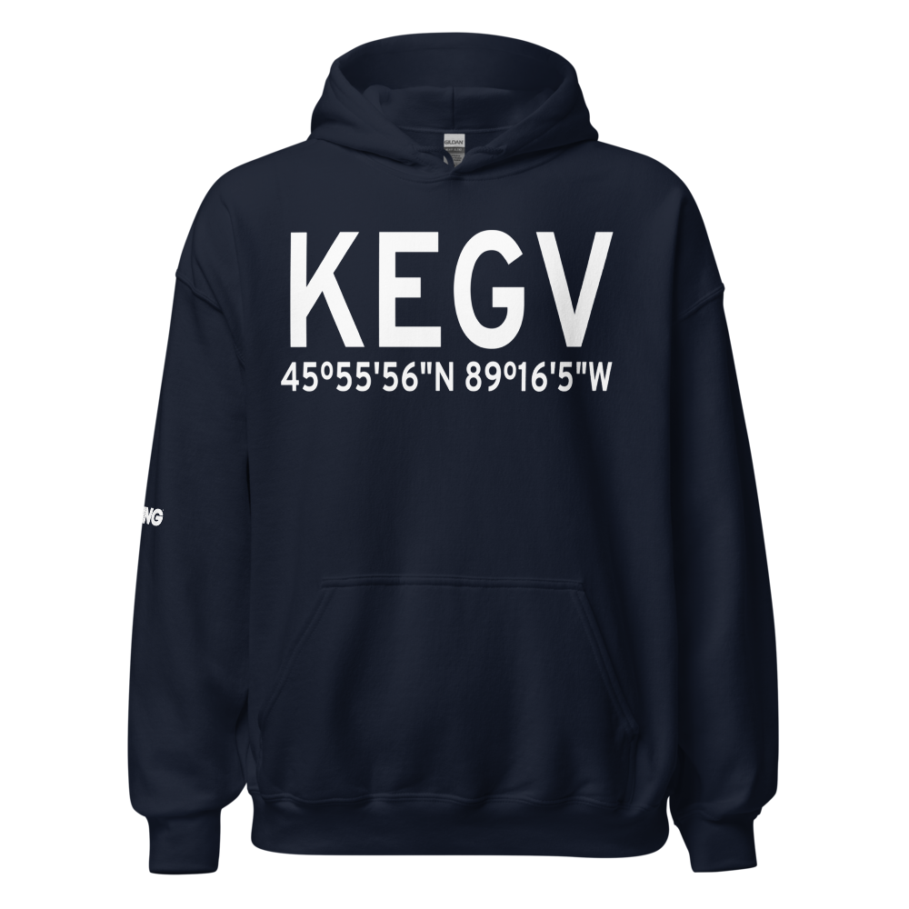 Eagle River Union Airport (KEGV) ICAO Hoodie Sweatshirt 