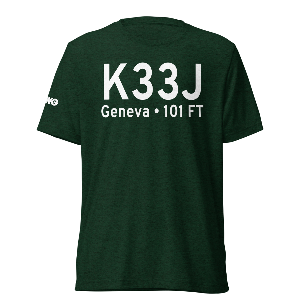 Geneva Municipal Airport (K33J) ICAO Tri-blend T-Shirt 