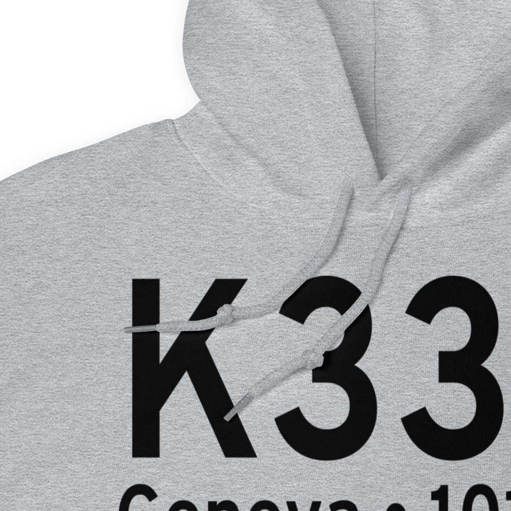 Geneva Municipal Airport (K33J) ICAO Hoodie Sweatshirt 