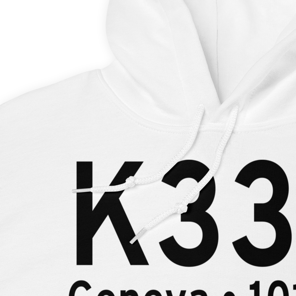 Geneva Municipal Airport (K33J) ICAO Hoodie Sweatshirt 