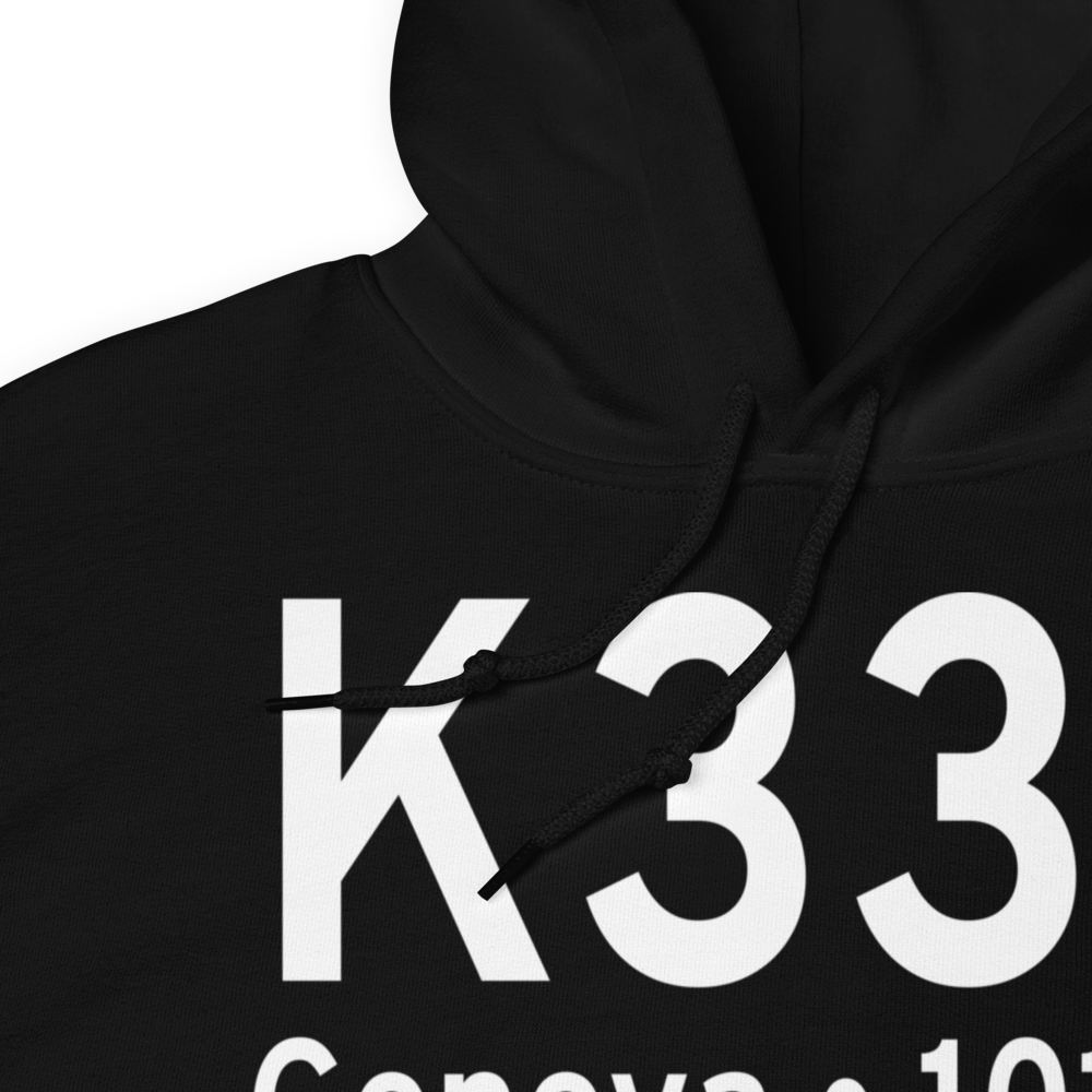 Geneva Municipal Airport (K33J) ICAO Hoodie Sweatshirt 