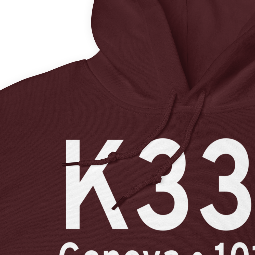 Geneva Municipal Airport (K33J) ICAO Hoodie Sweatshirt 