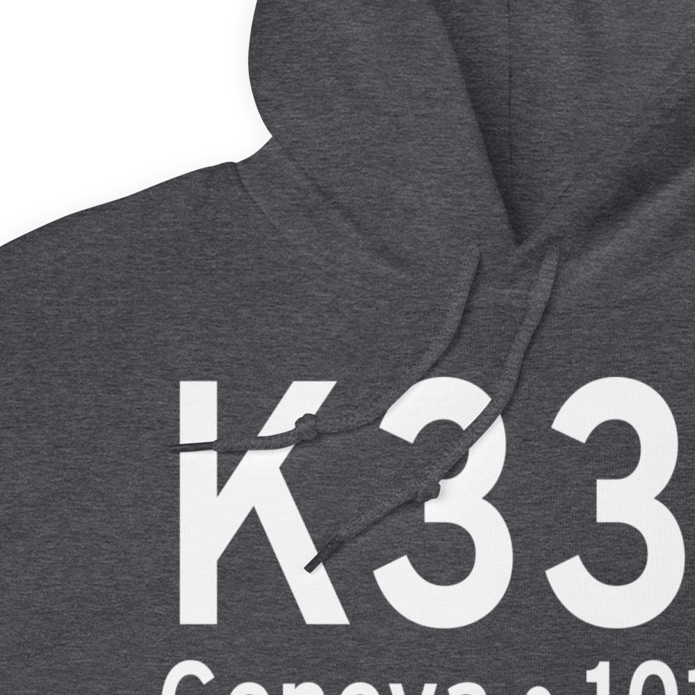 Geneva Municipal Airport (K33J) ICAO Hoodie Sweatshirt 