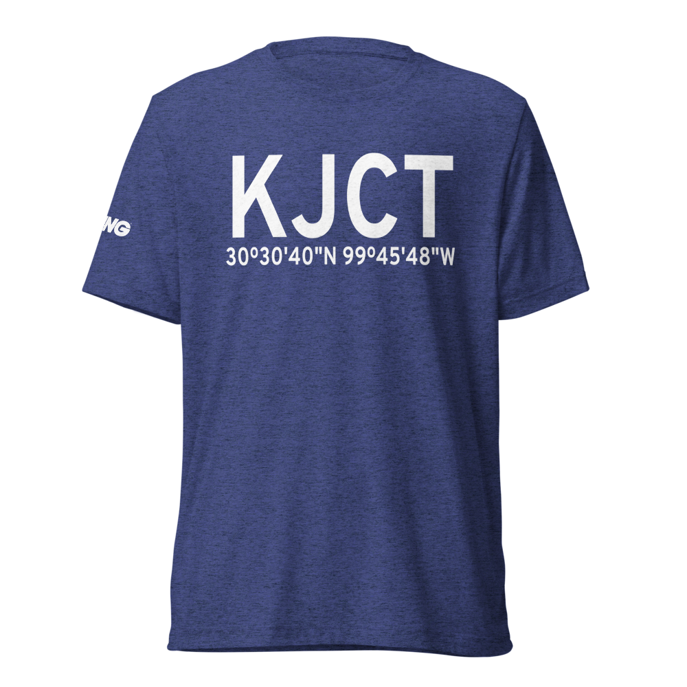 Kimble County Airport (KJCT) ICAO Tri-blend T-Shirt 