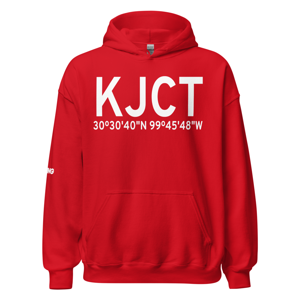 Kimble County Airport (KJCT) ICAO Hoodie Sweatshirt 