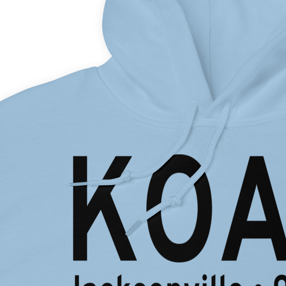Albert J Ellis Airport (KOAJ) ICAO Hoodie Sweatshirt 