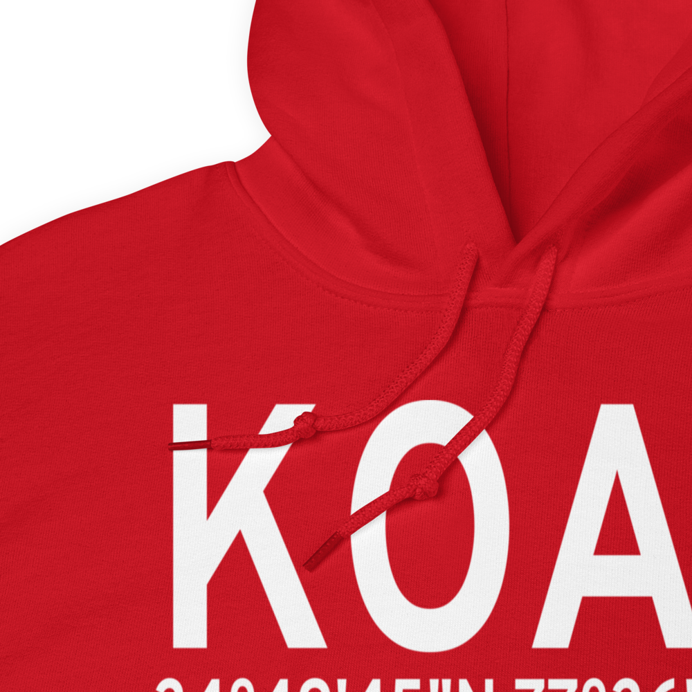 Albert J Ellis Airport (KOAJ) ICAO Hoodie Sweatshirt 