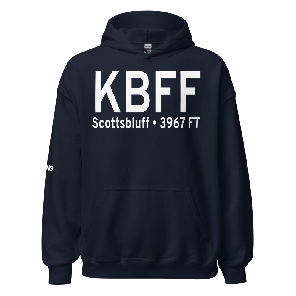 Western Neb. Rgnl/William B. Heilig Airport (KBFF) ICAO Hoodie Sweatshirt 