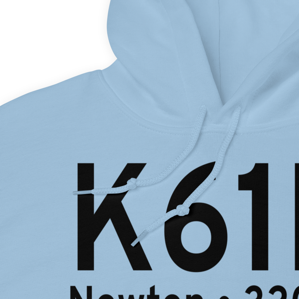 Newton Municipal Airport (K61R) ICAO Hoodie Sweatshirt 