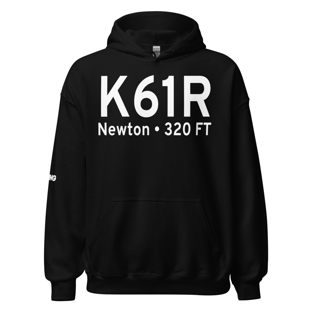Newton Municipal Airport (K61R) ICAO Hoodie Sweatshirt 