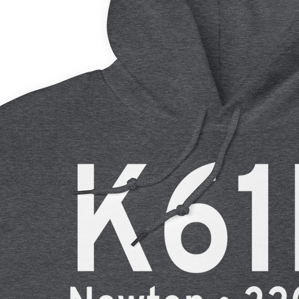 Newton Municipal Airport (K61R) ICAO Hoodie Sweatshirt 