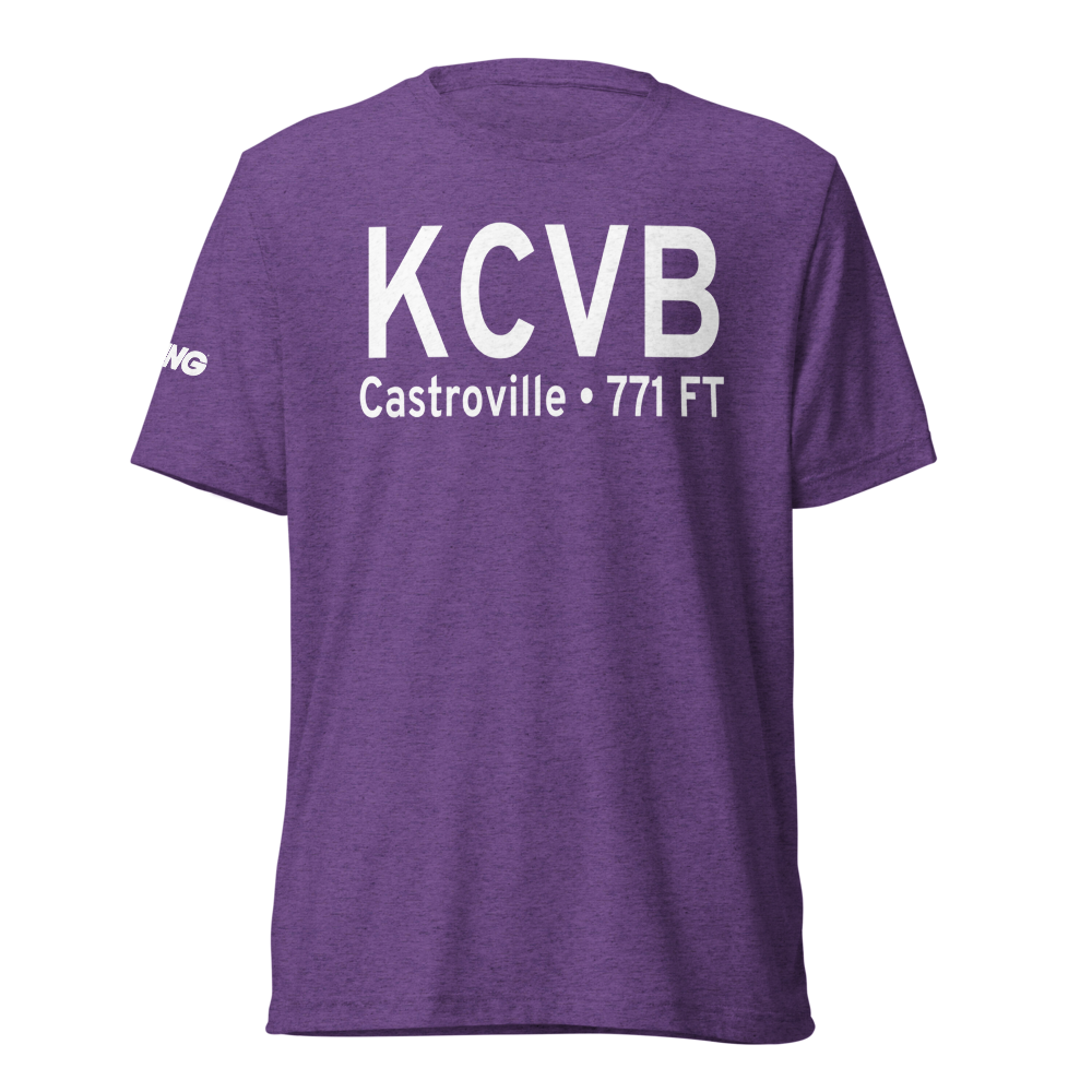 Castroville Municipal Airport (KCVB) ICAO Tri-blend T-Shirt 