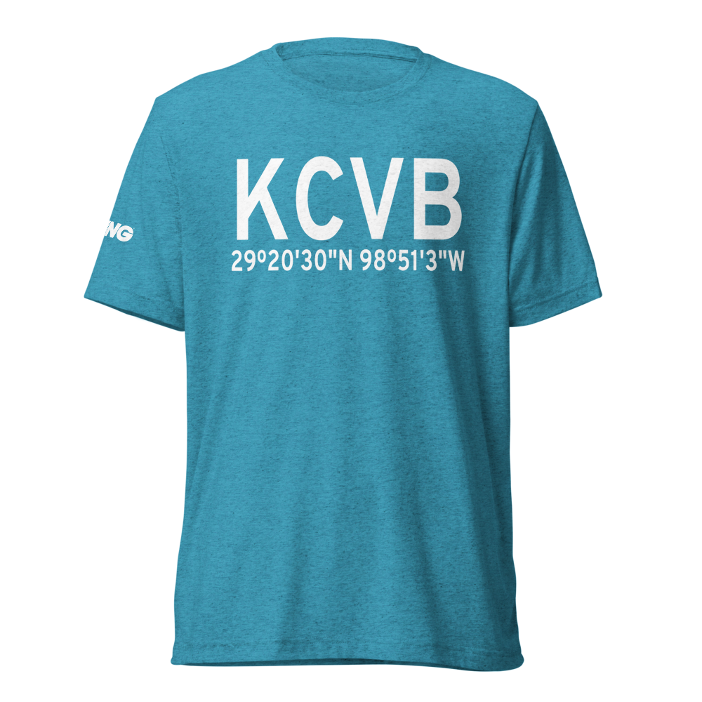 Castroville Municipal Airport (KCVB) ICAO Tri-blend T-Shirt 