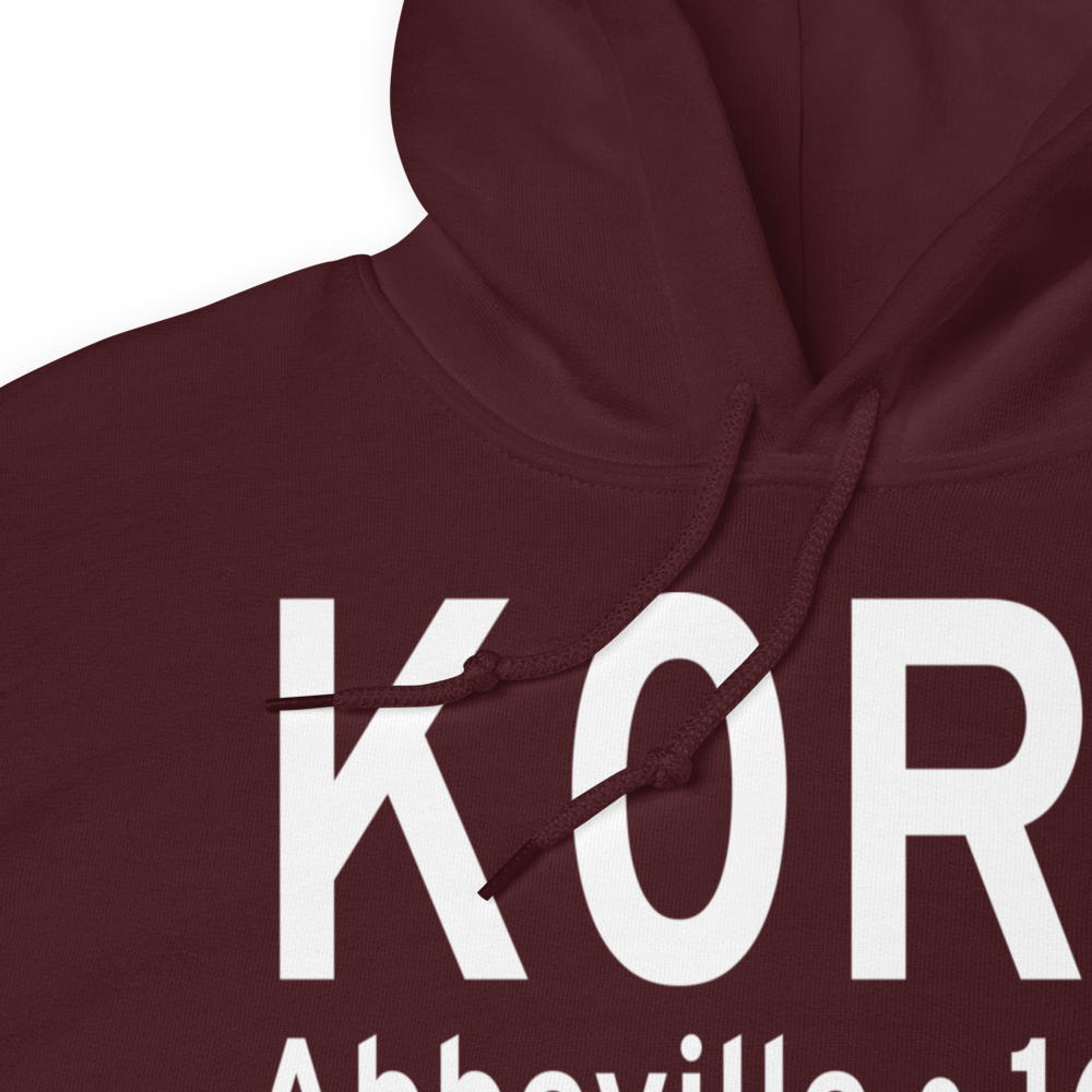 Abbeville Chris Crusta Memorial Airport (K0R3) ICAO Hoodie Sweatshirt 